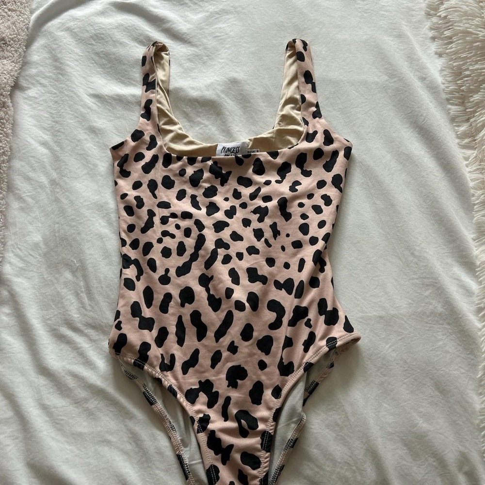 Princess Polly Leopard Print Bodysuit - Tan and Black